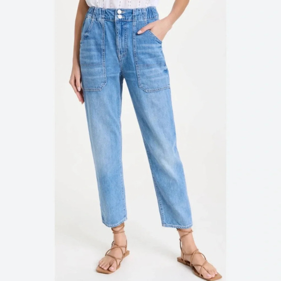 NWT Veronica Beard ARYA Jeans with Elastic Waist in Waterfall Blue ($298 retail) - Picture 4 of 12